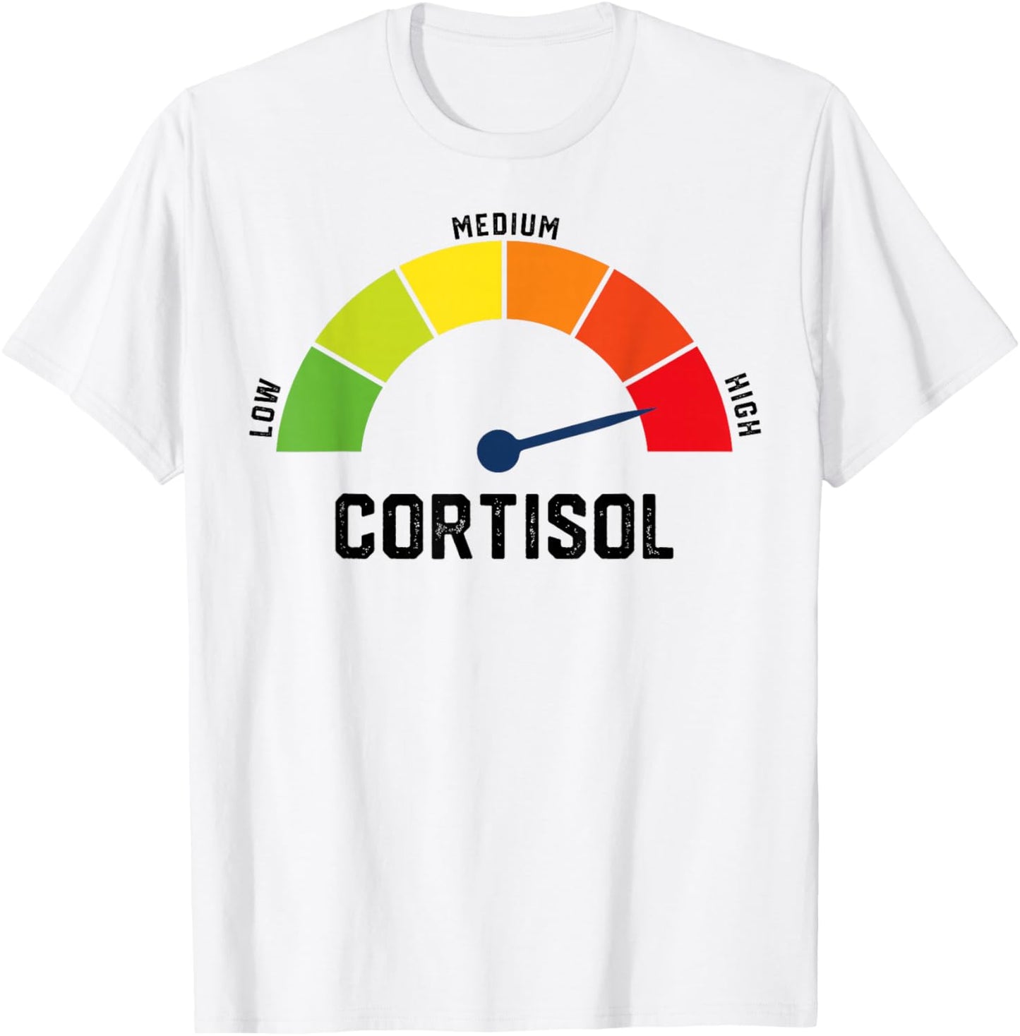 Funny High Cortisol Levels Meme T-Shirt - T-Shirt | White