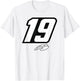 NASCAR Big Number 19 with Signature Chase Briscoe T-Shirt - T-Shirt | White