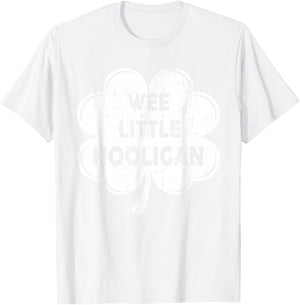 Wee Little Hooligan Funny St Patrick's Day Kids Boys Girls T-Shirt - T-Shirt | White