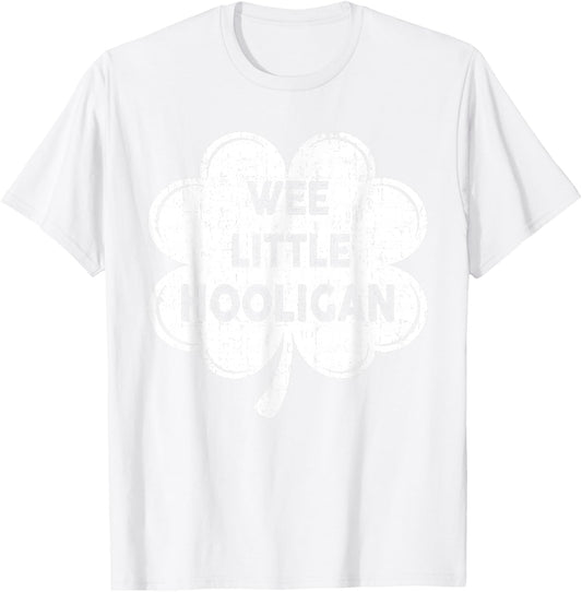 Wee Little Hooligan Funny St Patrick's Day Kids Boys Girls T-Shirt - T-Shirt | White