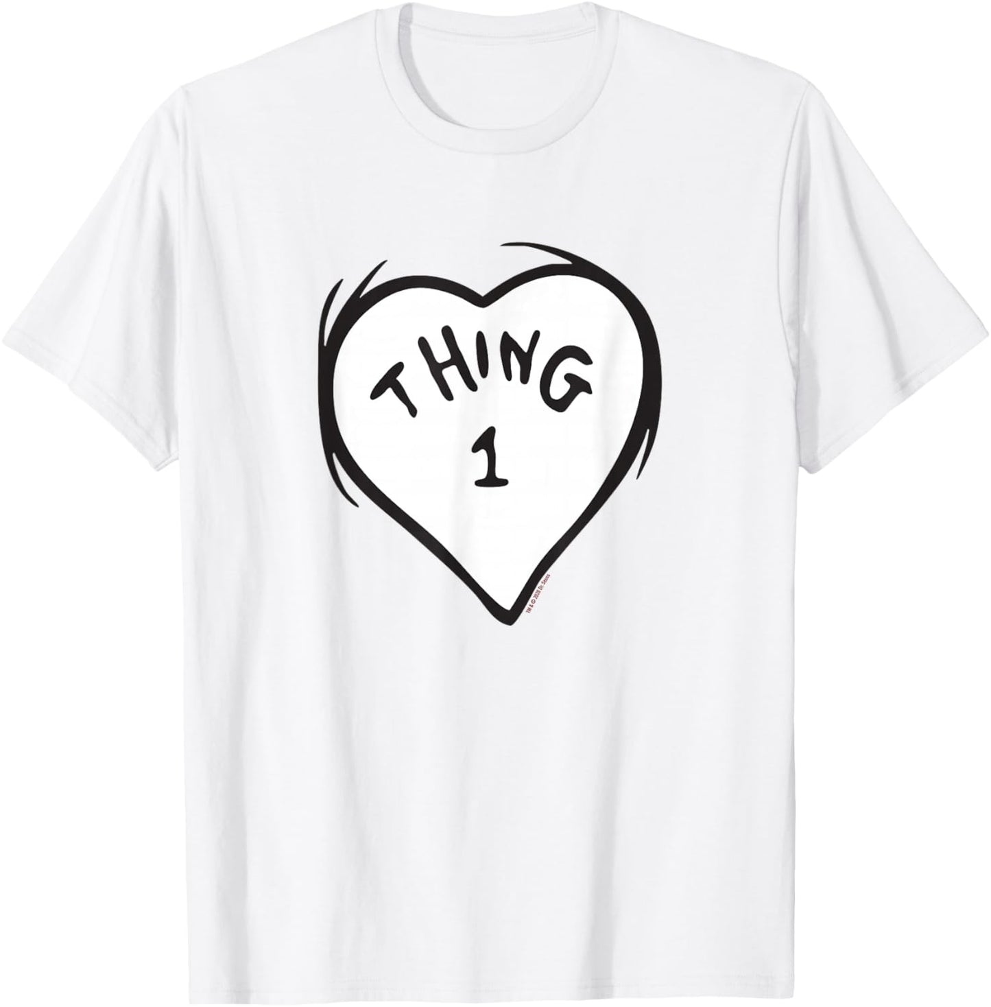 The Cat in The Hat Heart Thing One Officially Licensed T-Shirt - T-Shirt | White