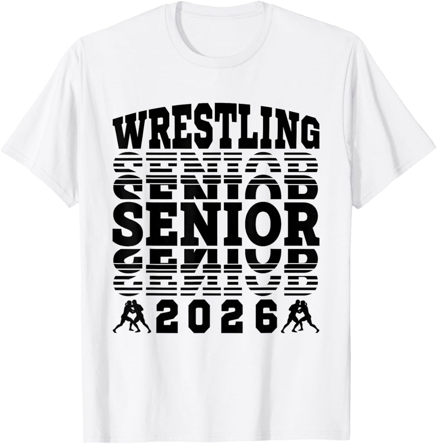 Wrestling Senior 2026 Graduation T-Shirt - T-Shirt | White