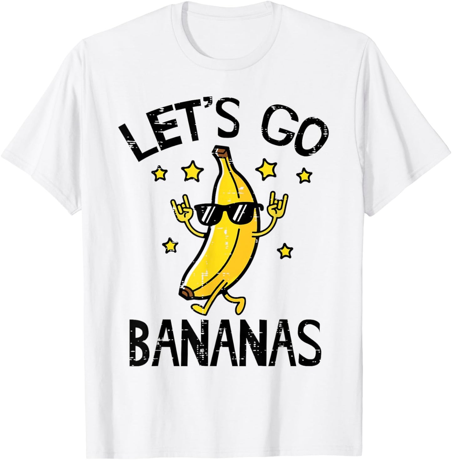 Let's Go Banana Funny Men Women Kids Boys Girls Youth Teen T-Shirt - T-Shirt | White
