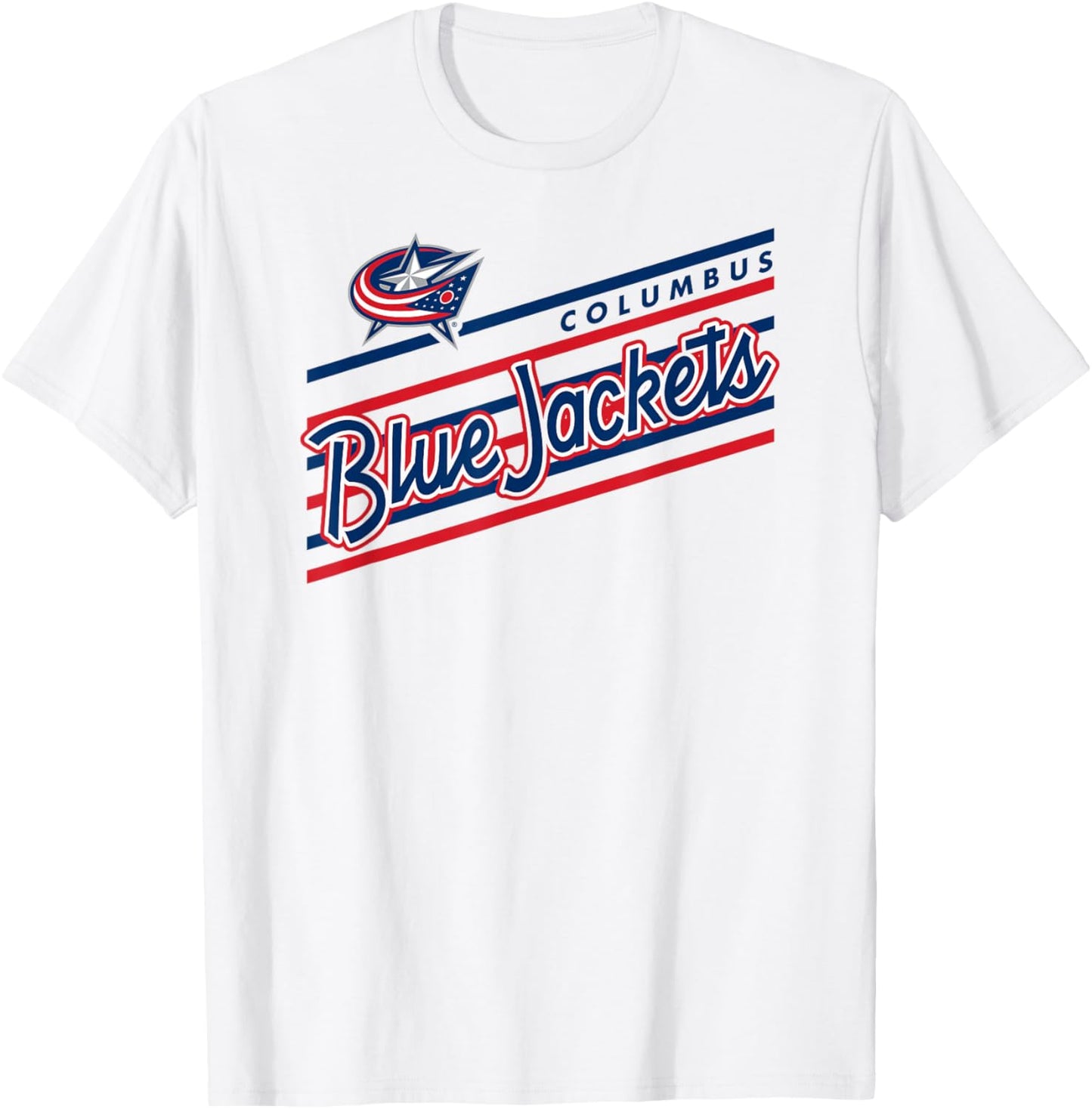 Columbus Blue Jackets Retro Performer Gray NHL Licensed T-Shirt - T-Shirt | White