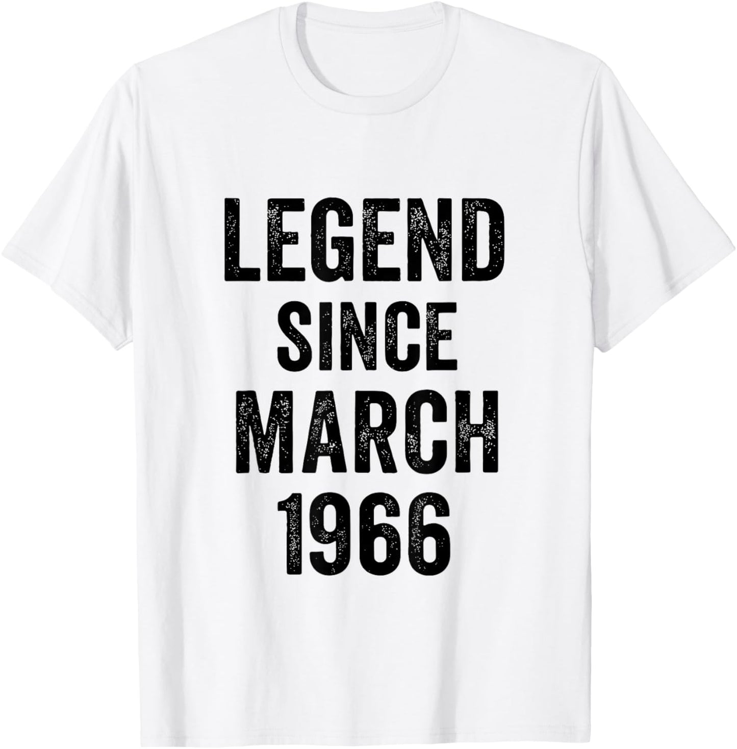 60 Birthday Decorations Men 60yr March 1966 60th Birthday T-Shirt - T-Shirt | White