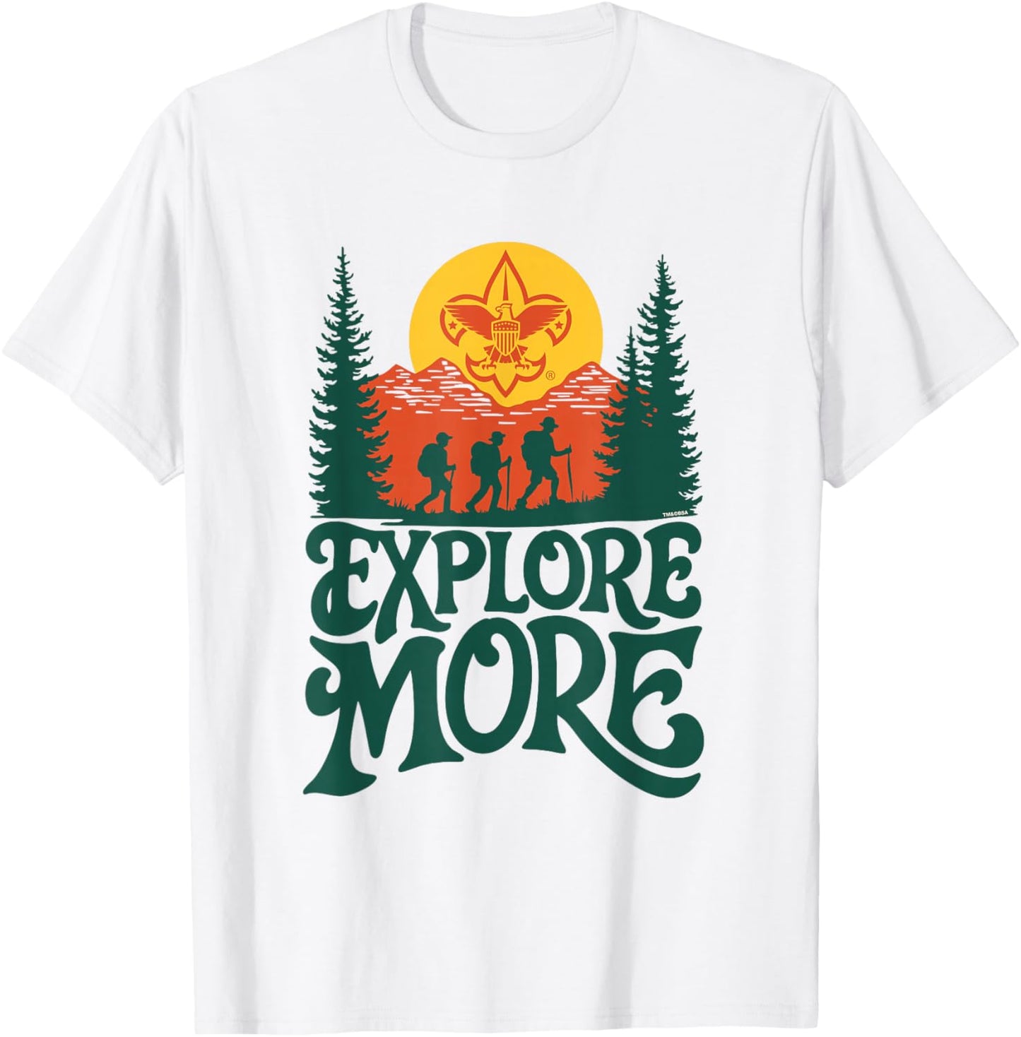 Explore More! Hiking Scouts BSA Cub Scouting Outdoor T-Shirt - T-Shirt | White