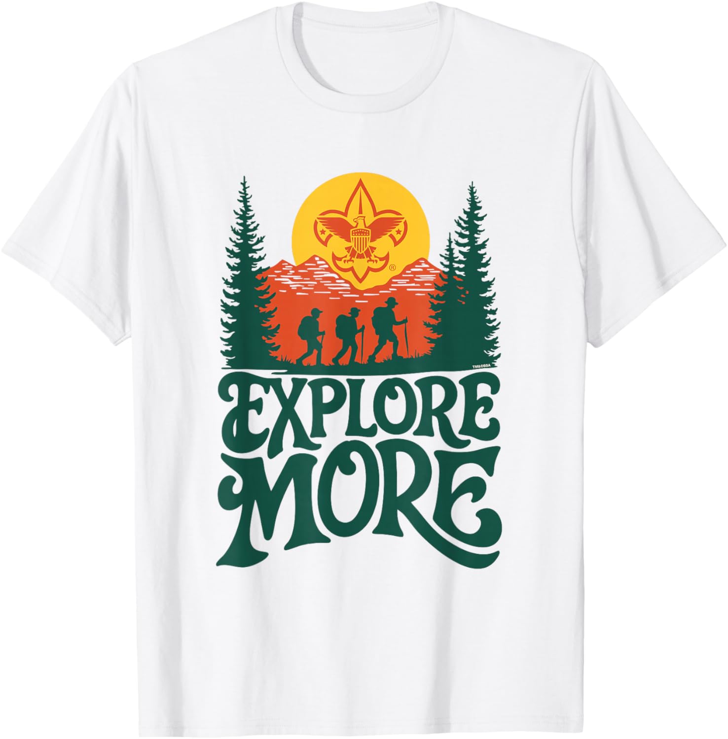 Explore More! Hiking Scouts BSA Cub Scouting Outdoor T-Shirt - T-Shirt | White