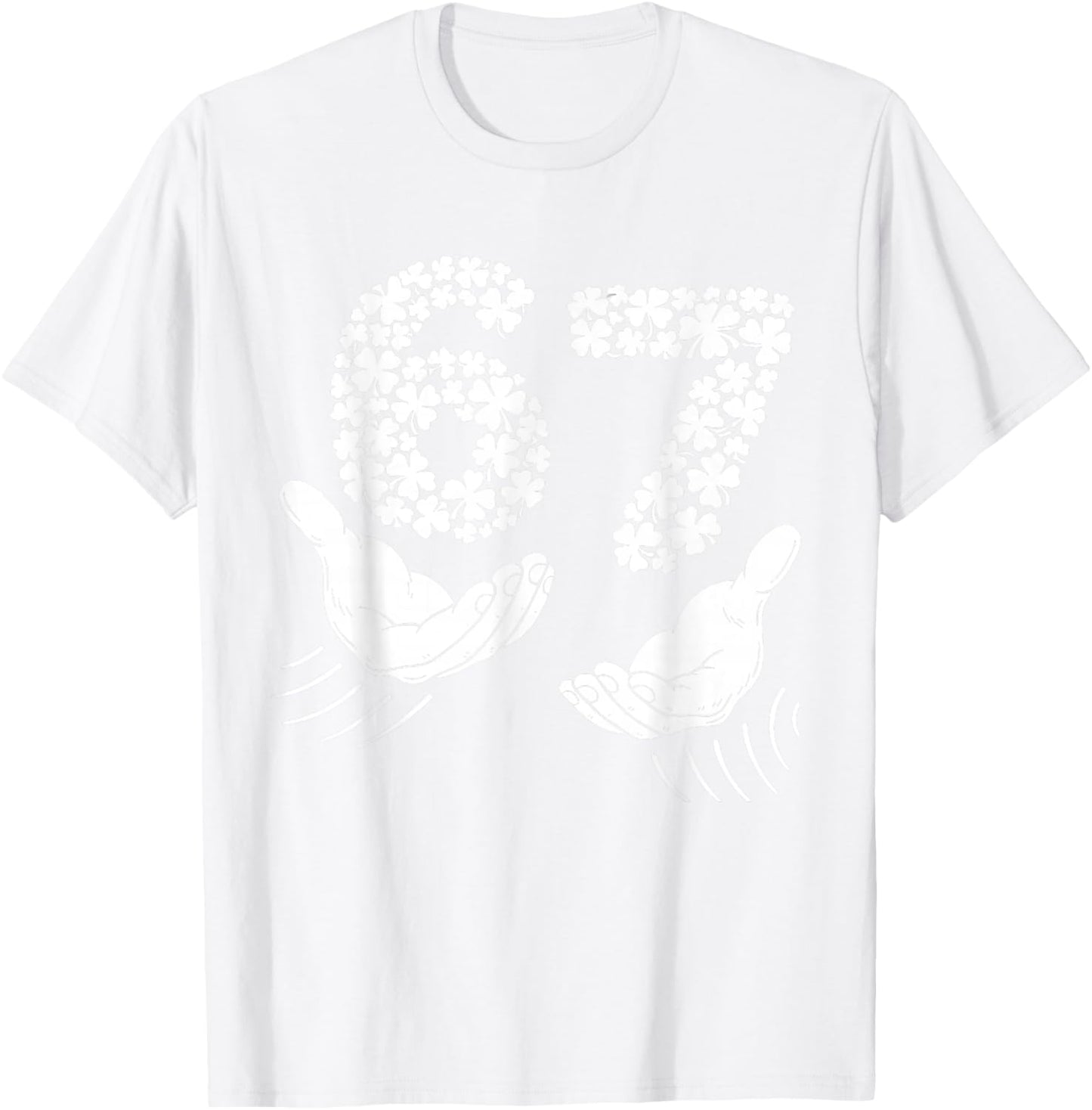 St Patricks Day Six Seven Bruh 6 7 Meme Boys Girls Teen Kids T-Shirt - T-Shirt | White