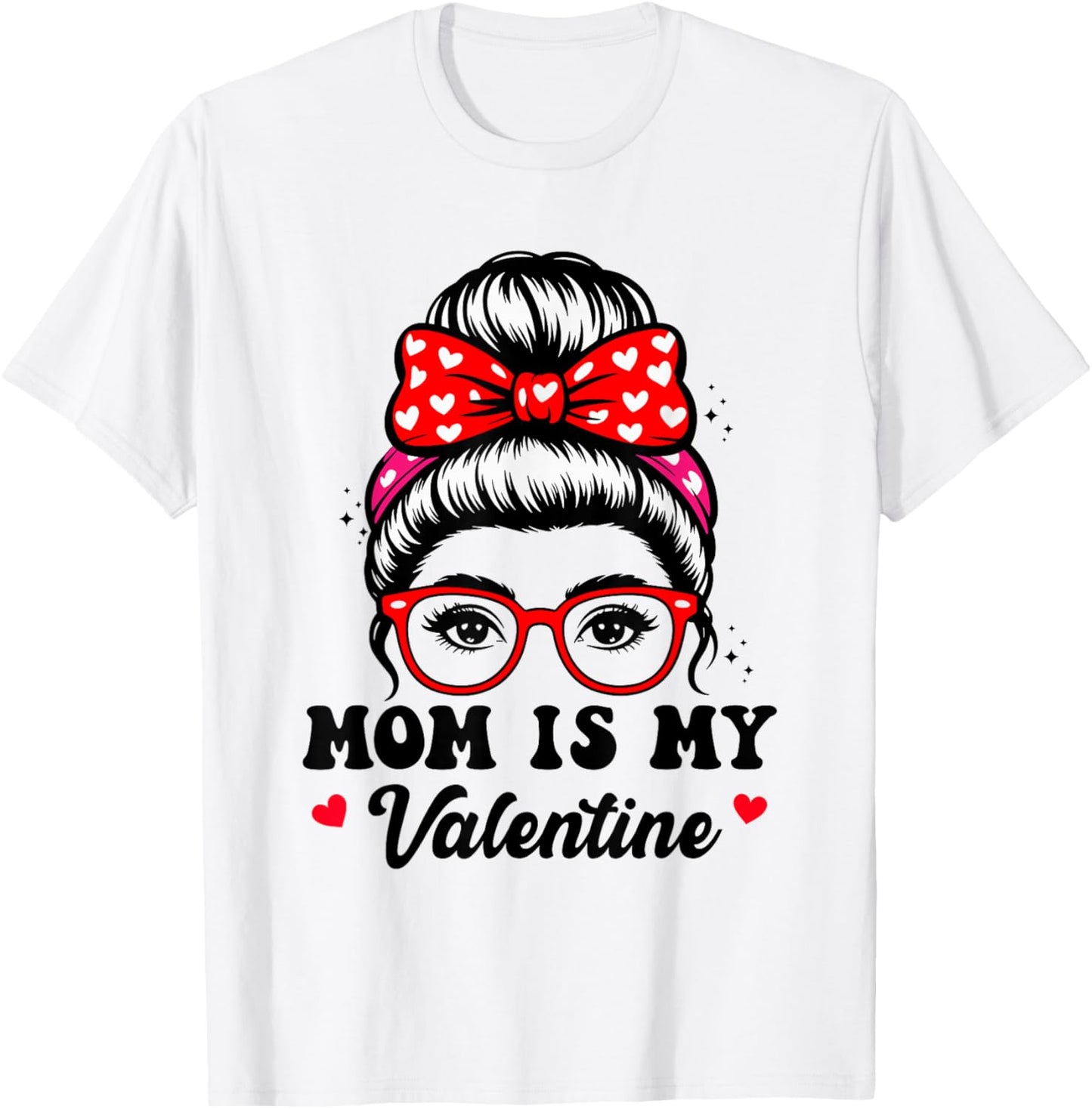 Groovy Mama is My Valentine Funny Heart Boys Girls T-Shirt - T-Shirt | White