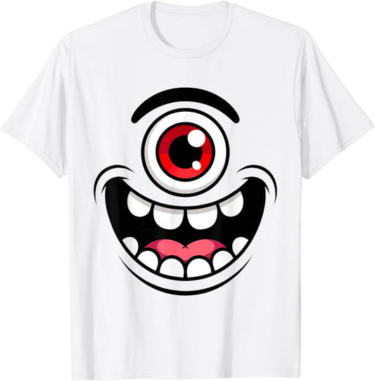 Funny Number Faces Costume Party Group Matching Cartoon T-Shirt - T-Shirt | White