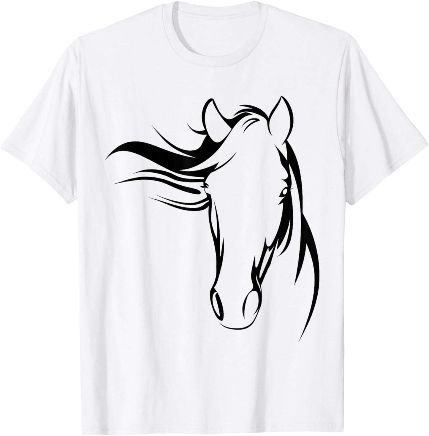 Horse Silhouette Graphic Art Design for Horse Lovers T-Shirt - T-Shirt | White