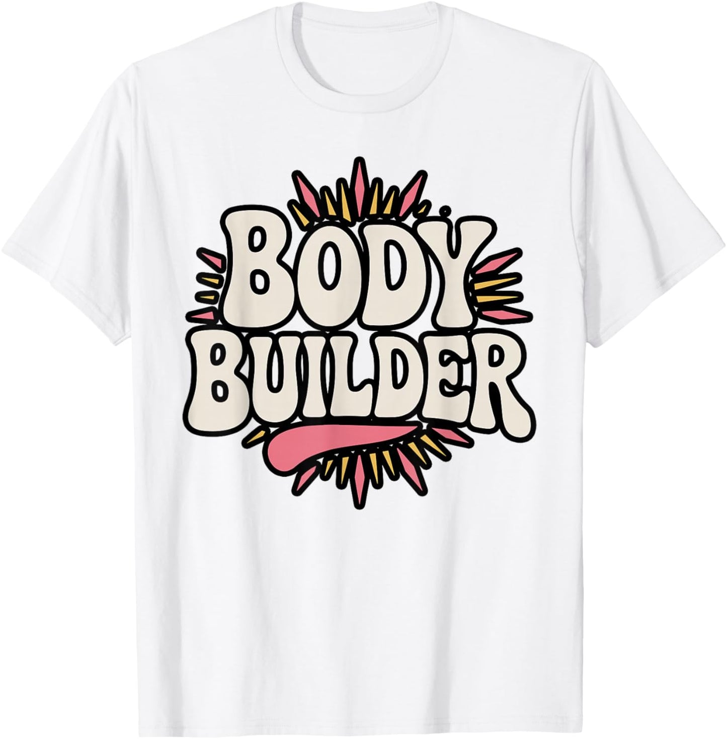 Body Builder Pregnancy Announcement Retro T-Shirt - T-Shirt | White