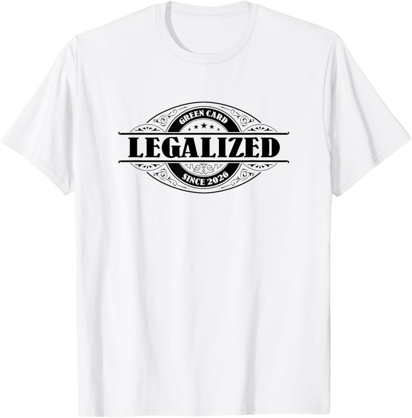 Legalized Since 2026 Green Card Gift, USA Greencard Present T-Shirt - T-Shirt | White