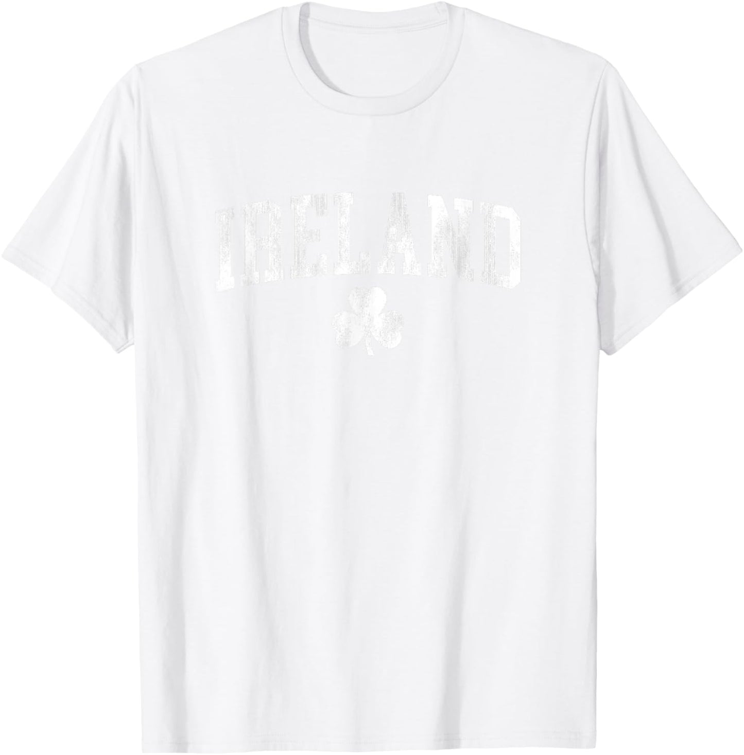 Retro Ireland St Patricks Day Clover Vintage Boys Girls T-Shirt - T-Shirt | White