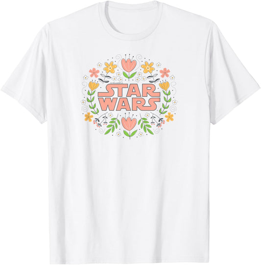 Star Wars Floral Logo T-Shirt - T-Shirt | White