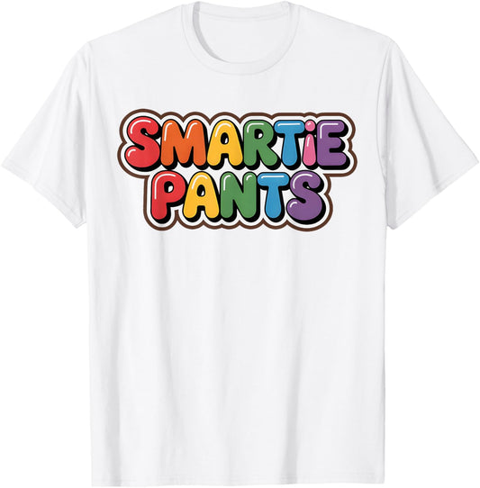 Cute Smartie Pants Smarty Educational Kids Graduate Science T-Shirt - T-Shirt | White