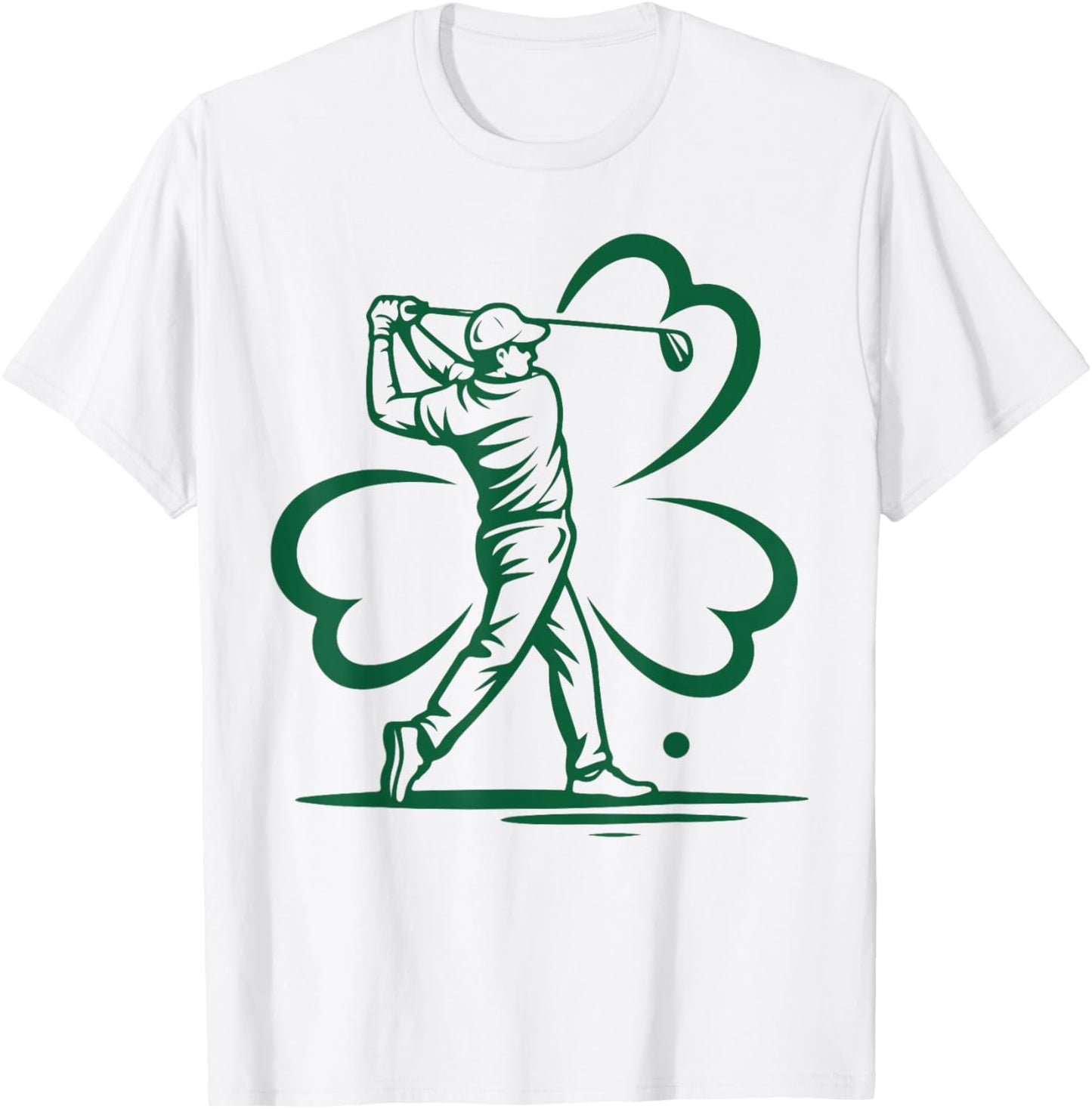 Shamrock Golfer St Patricks Day Golf Irish Funny Men's Gift T-Shirt - T-Shirt | White