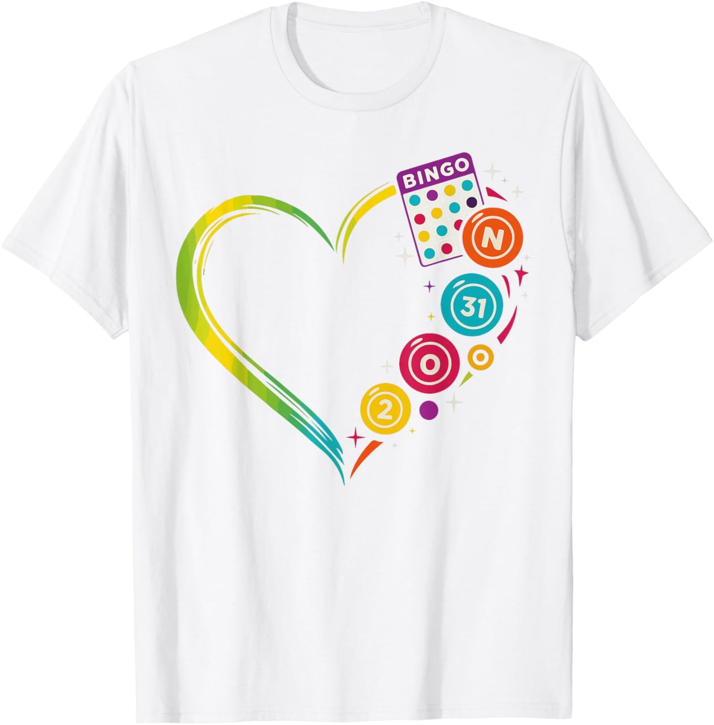 Bingo Player Heart T-Shirt - T-Shirt | White