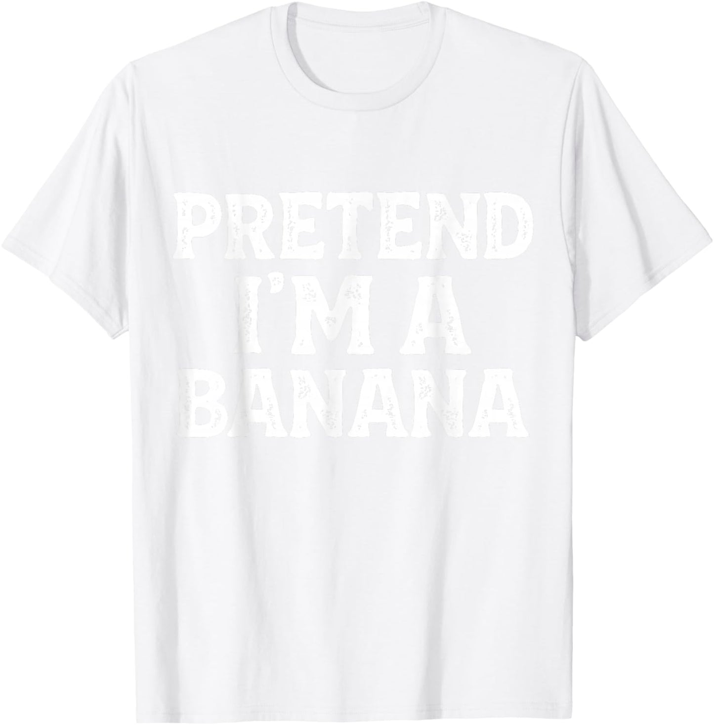 Pretend I'm A Banana Easy Lazy Funny Halloween Kids Mom Dad T-Shirt - T-Shirt | White