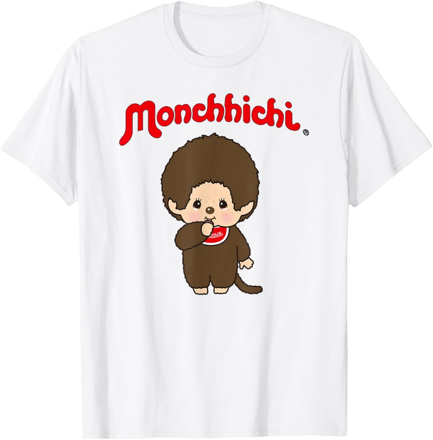 Monchhichi Cute Stance Thumbs Up Fluffy Little Guy T-Shirt - T-Shirt | White