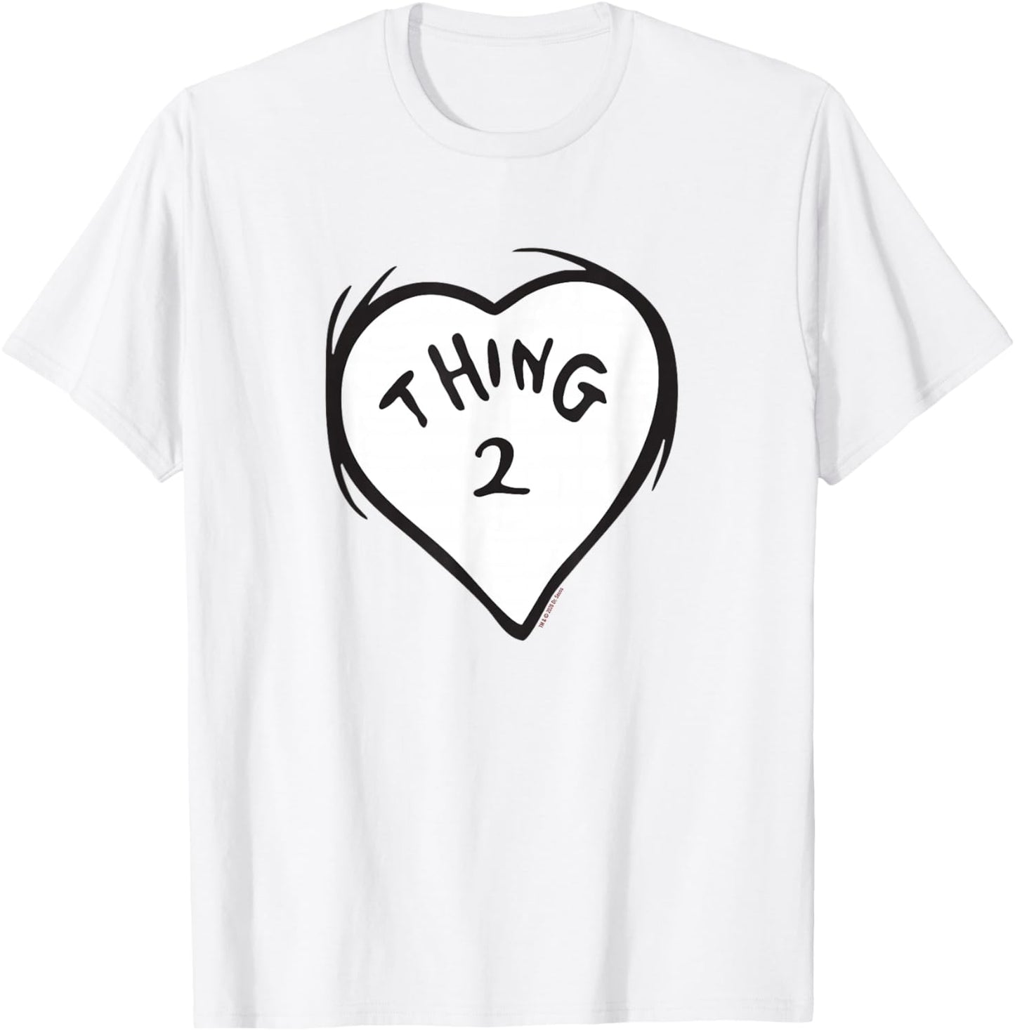 The Cat in The Hat Heart Thing Two Officially Licensed T-Shirt - T-Shirt | White