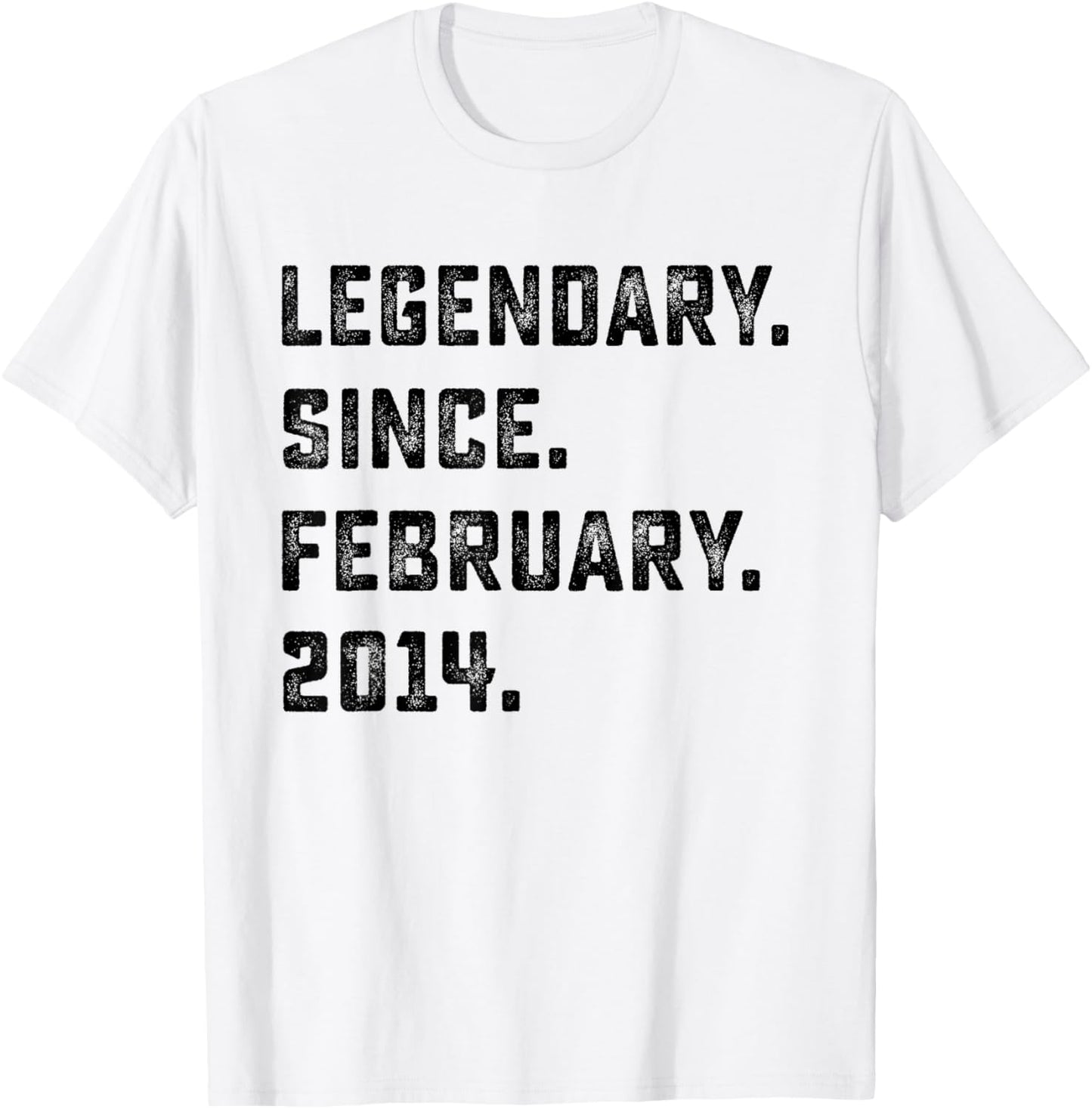 12th Birthday Gift Legendary Since February 2014 12 Yrs Old T-Shirt - T-Shirt | White