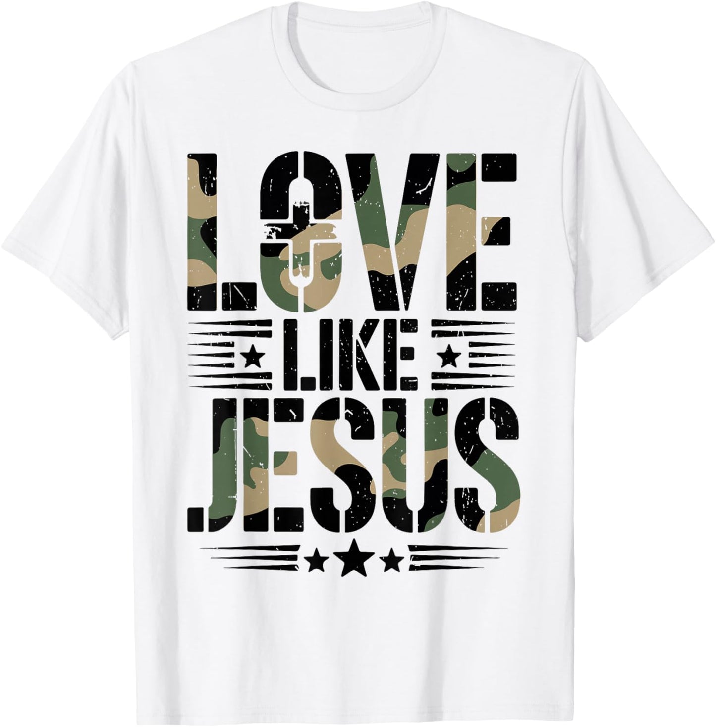 Toddler Love Like Jesus Camo Christian Camouflage Religious T-Shirt - T-Shirt | White