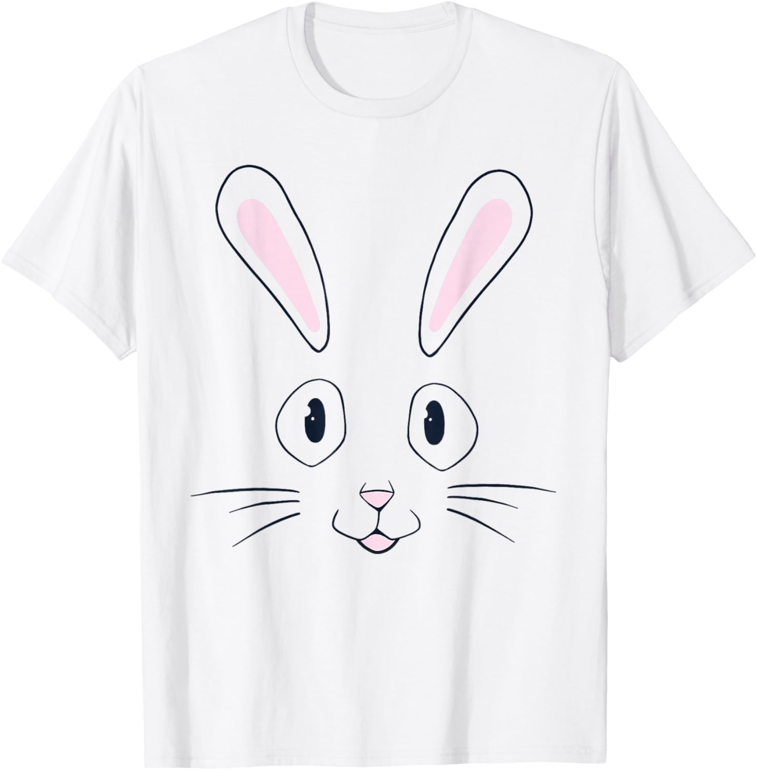Bunny Face Easter Bunny Rabbit Face Funny Easter Basket Kids T-Shirt - T-Shirt | White