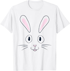 Bunny Face Easter Bunny Rabbit Face Funny Easter Basket Kids T-Shirt - T-Shirt | White