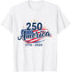 Retro 250 Years American 1776 2026 250th USA Years Men Women T-Shirt - T-Shirt | White