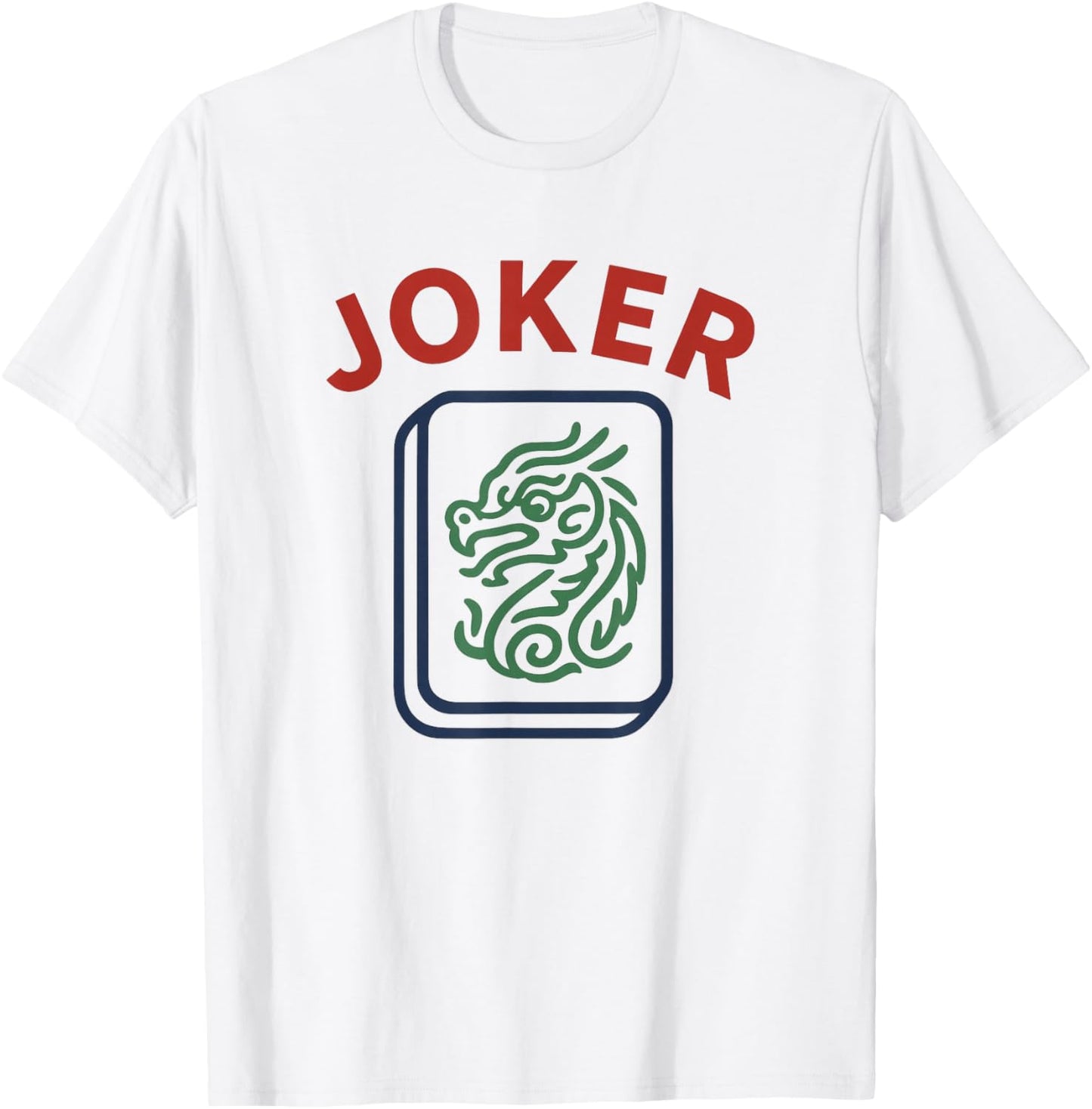 Chinese Mahjong Joker Tile Mah Jong Costume T-Shirt - T-Shirt | White