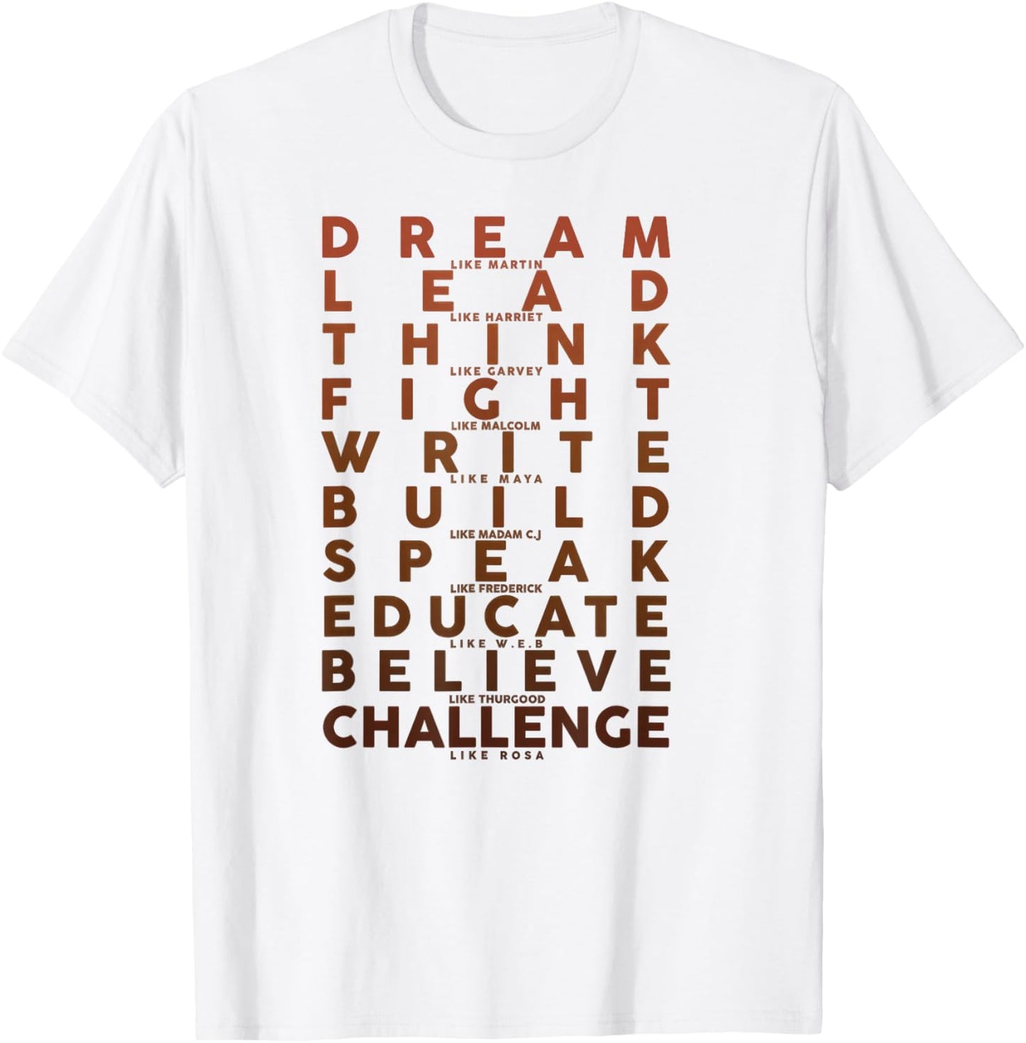 Black History Month Dream Like Martin T-Shirt - T-Shirt | White