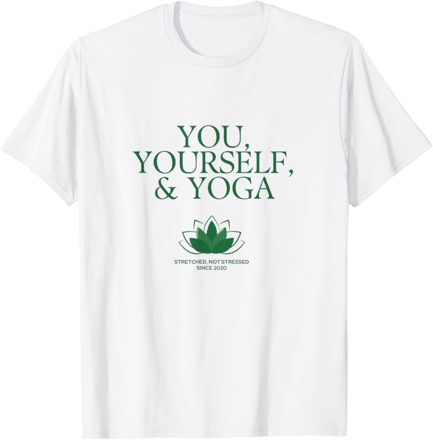 Green & White Yoga Studio Anniversary Design T-Shirt - T-Shirt | White
