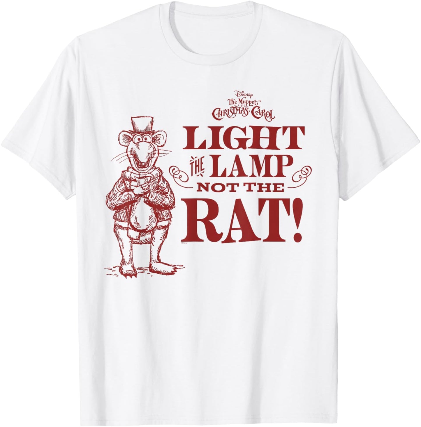 Disney The Muppet Christmas Carol Light The Lamp Not The Rat T-Shirt - T-Shirt | White