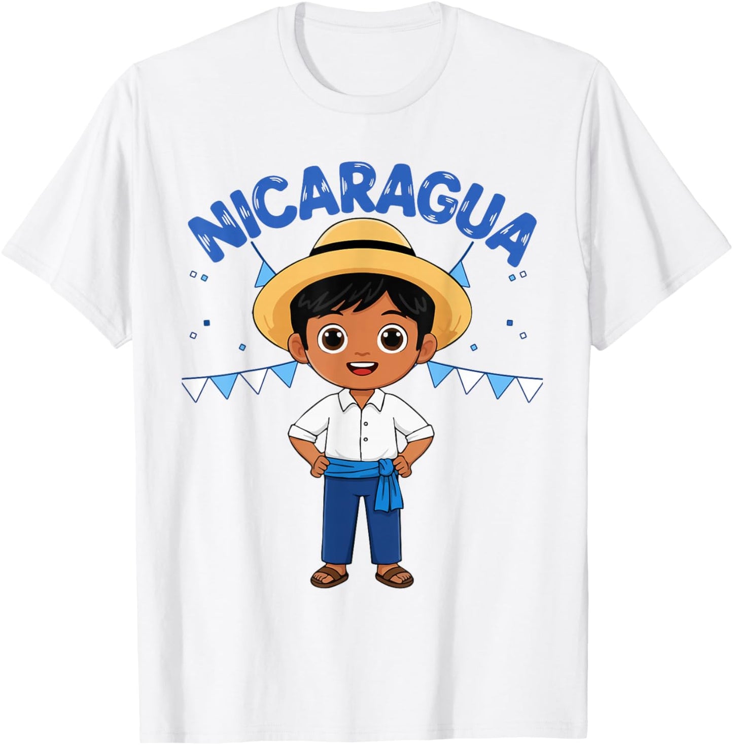 Nicaragua Nicaraguan Boy Traditional Outfit Wear Heritage T-Shirt - T-Shirt | White