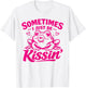 Sometimes I Just Be Kissin' Funny Valentines Day Frog T-Shirt - T-Shirt | White