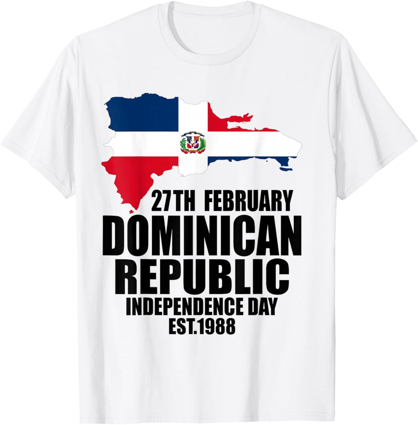 Dominican Republic 182nd Independence Day Dominican Pride T-Shirt - T-Shirt | White