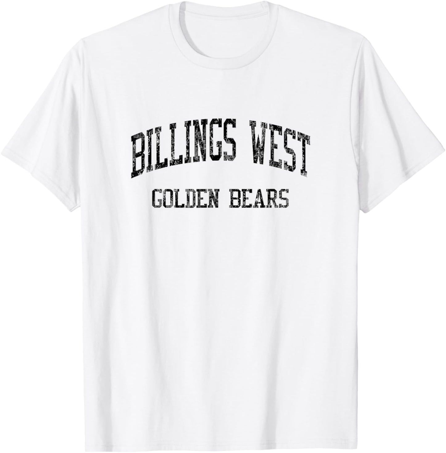 Billings West High School HS Billings MT Vintage Sports T-Shirt - T-Shirt | White