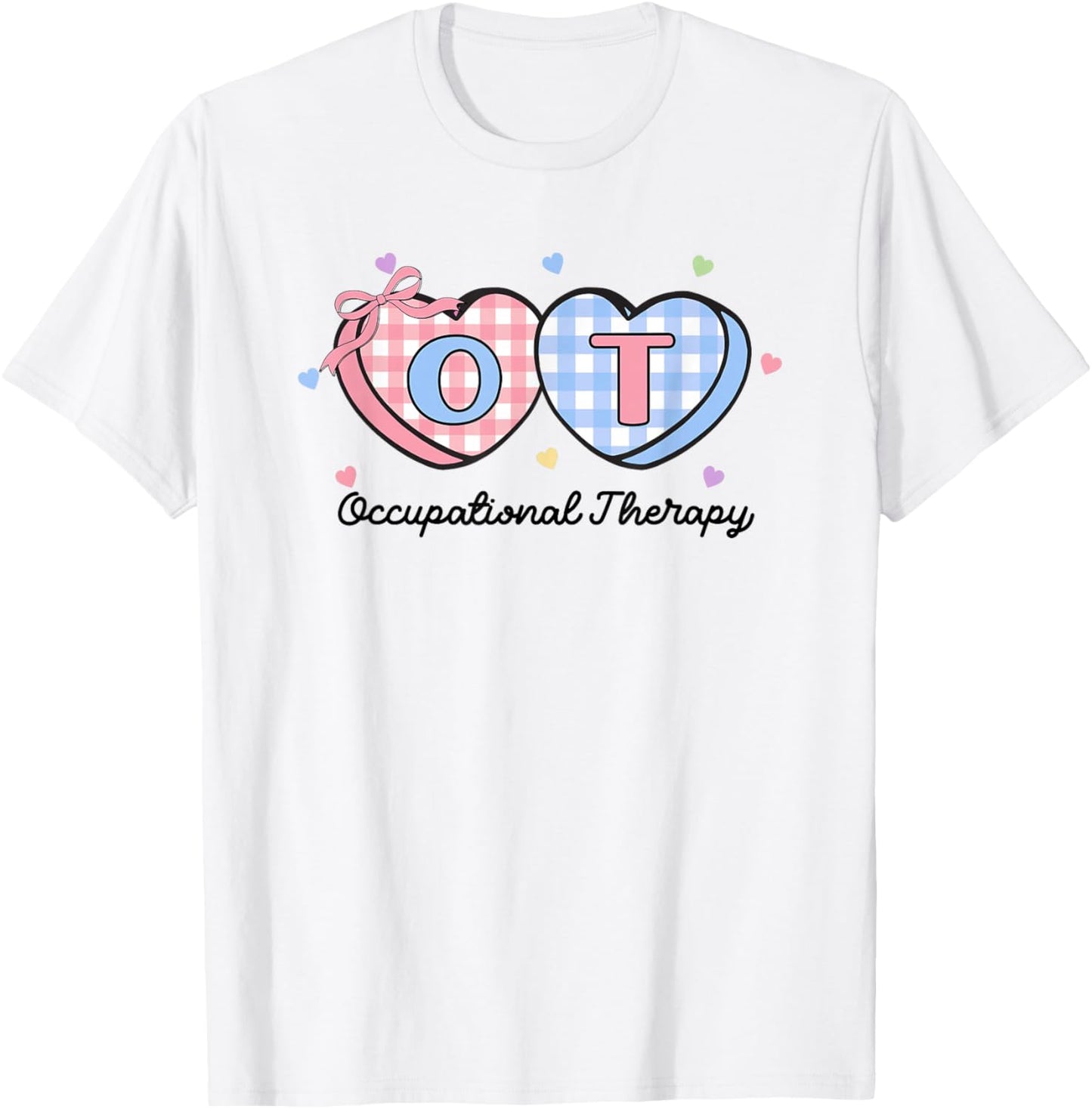 OT Valentine's Day Occupational Therapy Pink Coquette Bow T-Shirt - T-Shirt | White