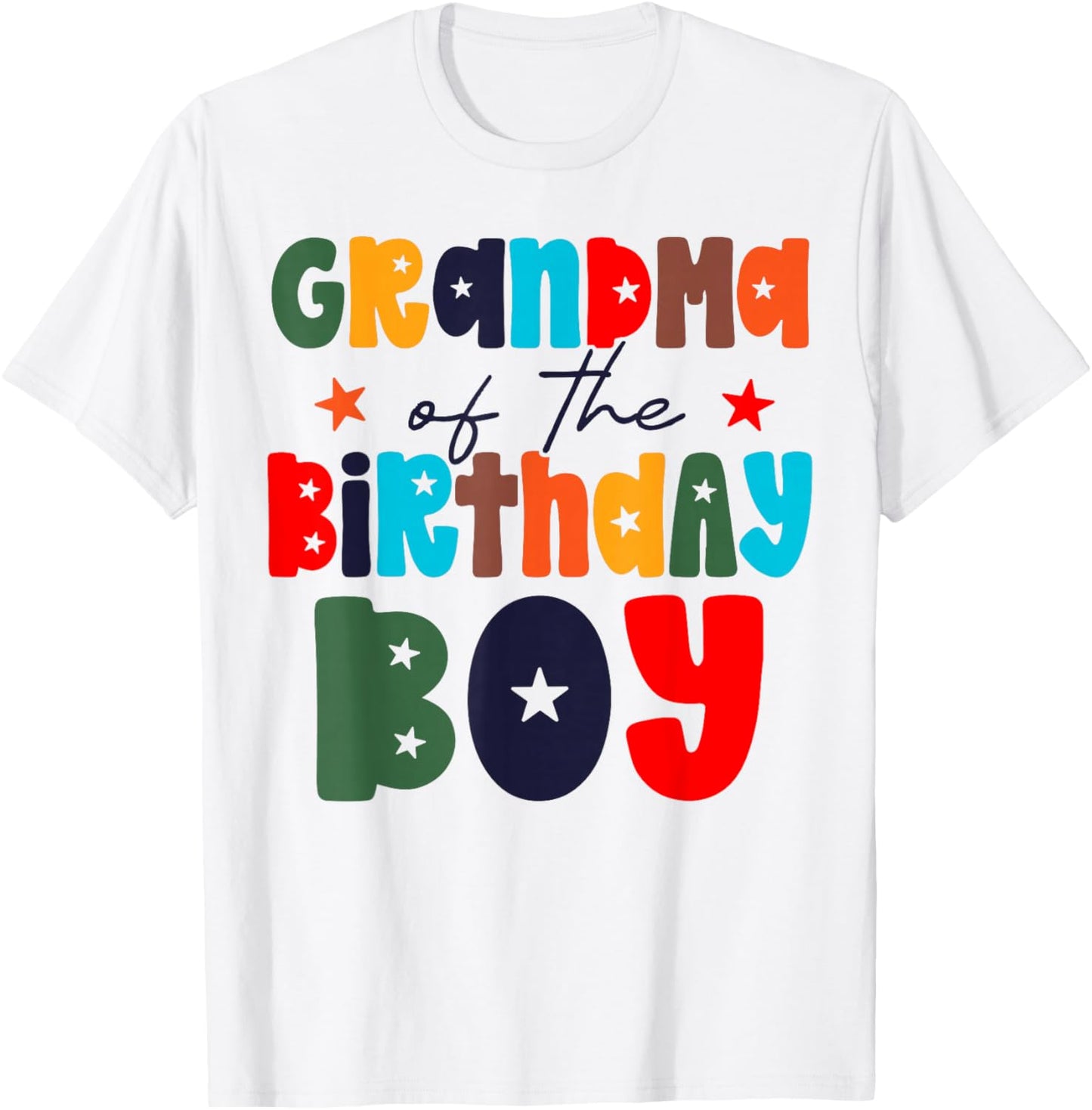 Grandma of The Birthday Boy Matching Family Birthday Party T-Shirt - T-Shirt | White