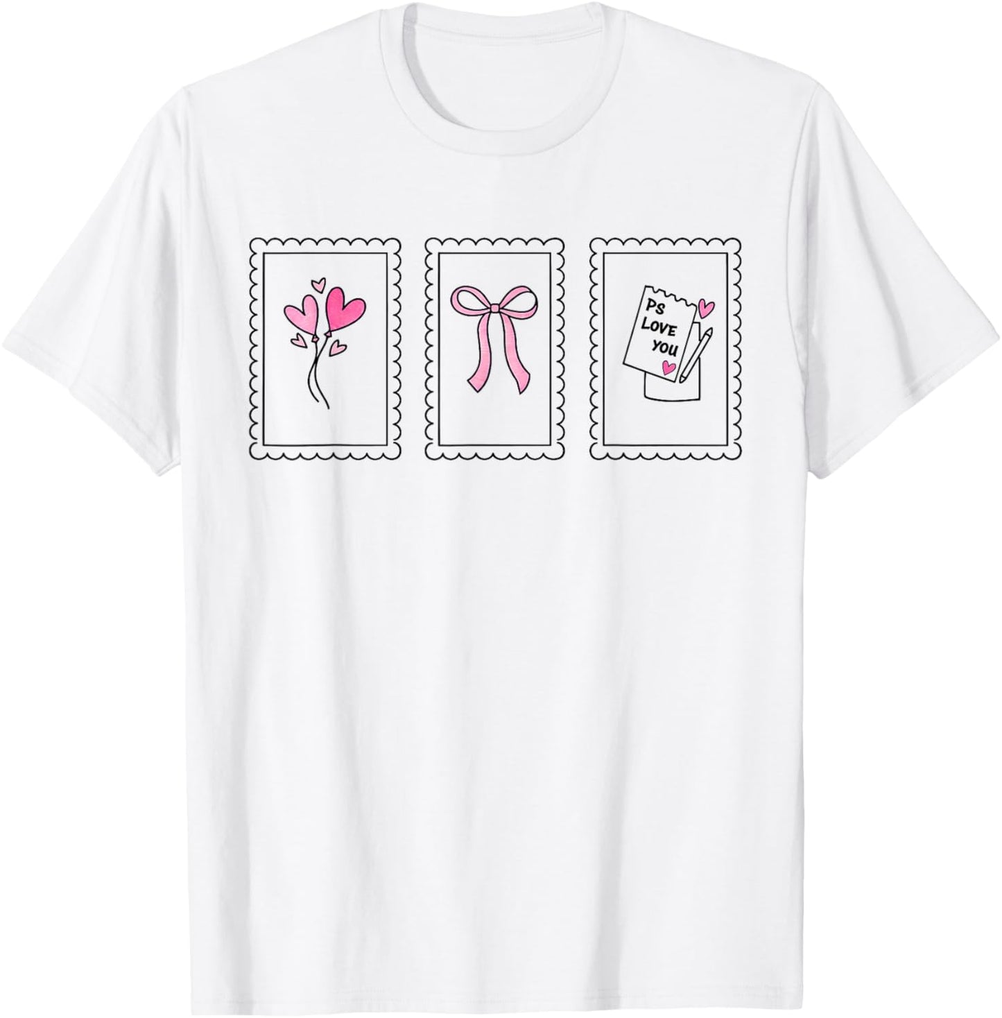 I Love You Day Valentine's Day Purple Heart Women Men Kid T-Shirt - T-Shirt | White