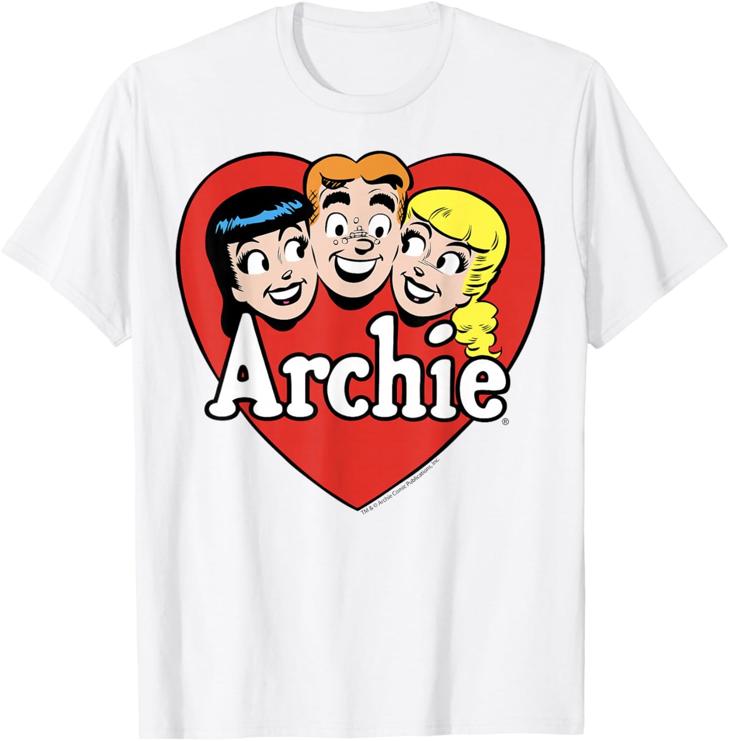 Archie Comics Betty Veronica Heart Trio T-Shirt - T-Shirt | White