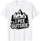 I Pee Outside Funny Camping Hiking I Pee in Woods Men Women T-Shirt - T-Shirt | White