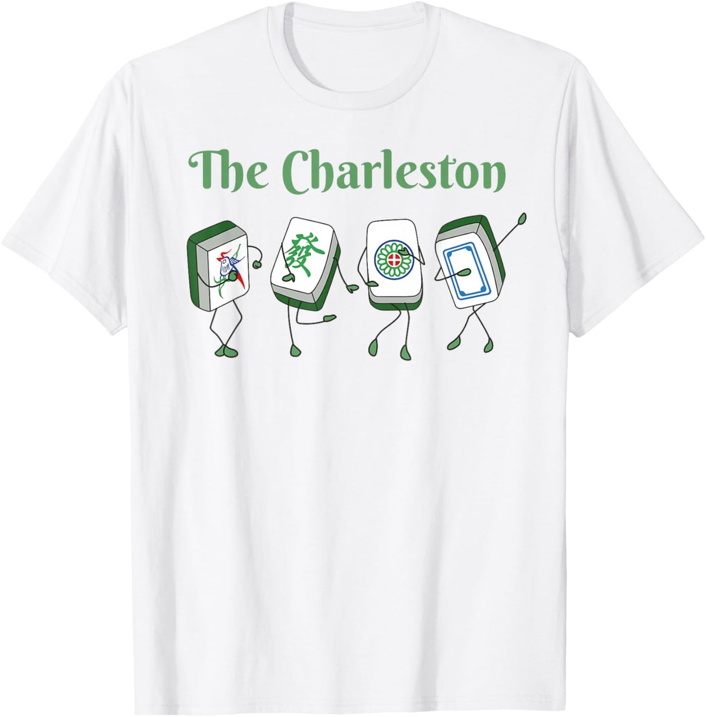 The Charleston Mahjong Dance Lovers Chinese American Game T-Shirt - T-Shirt | White