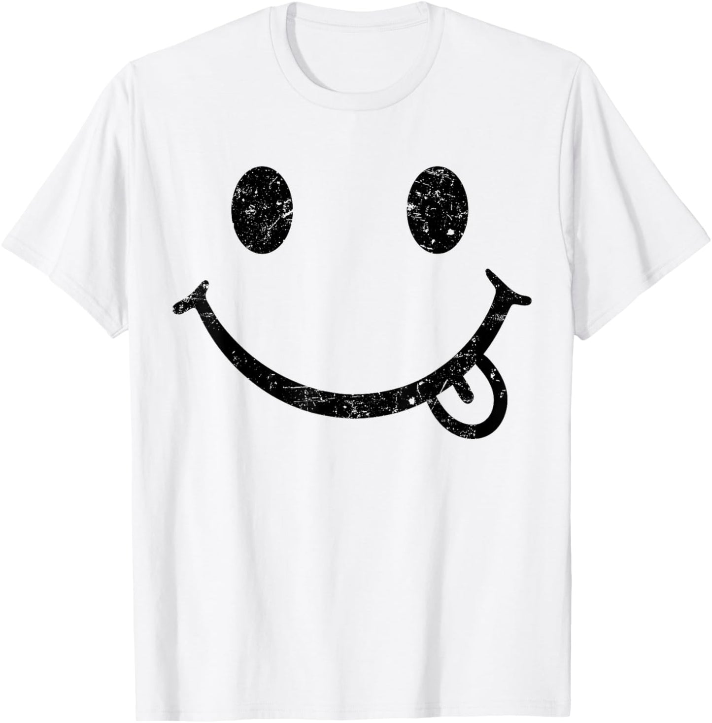 Happy Smiling Face, Positive, Positivity, Smile, Cute T-Shirt - T-Shirt | White
