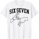 67 Meme Hand Sign Language Six Seven Gen Alpha Slang T-Shirt - T-Shirt | White