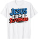 Girls Jesus is My Superhero Christian Toddler Kids Women God T-Shirt - T-Shirt | White