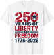 250th 4th of July - 250 Years of Freedom USA T-Shirt - T-Shirt | White