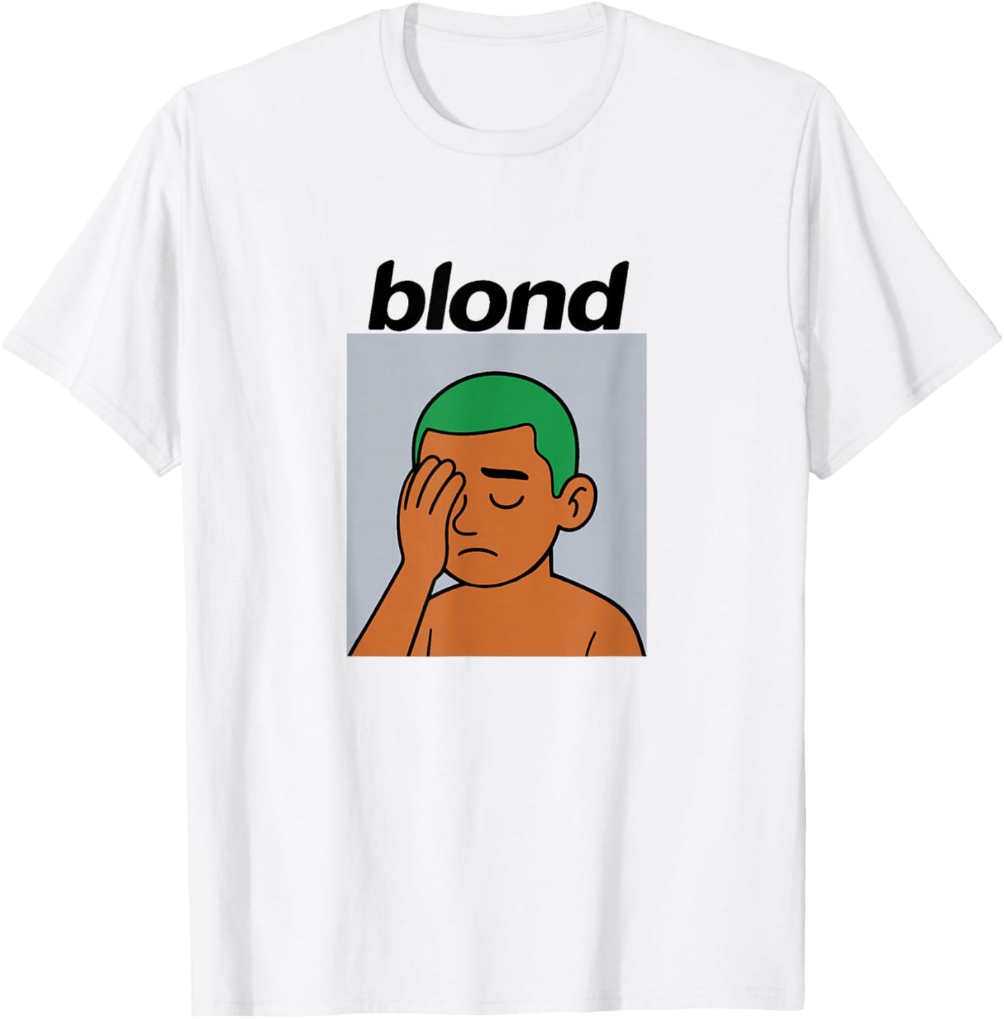 Frank Rapper Blond R&B Album Ocean Cartoon Cover T-Shirt - T-Shirt | White