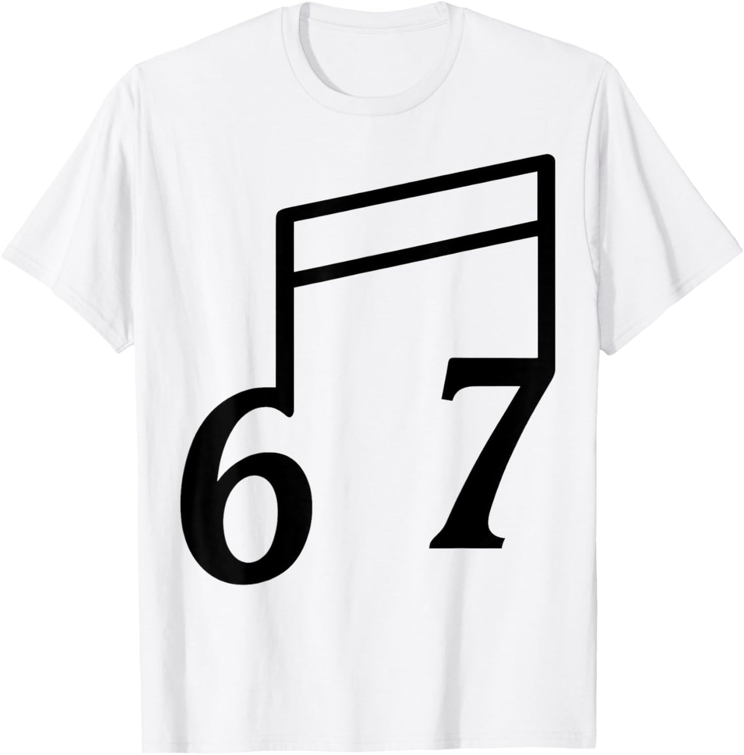 Funny 6 7 Six Seven Meme 67 Music Teacher T-Shirt - T-Shirt | White